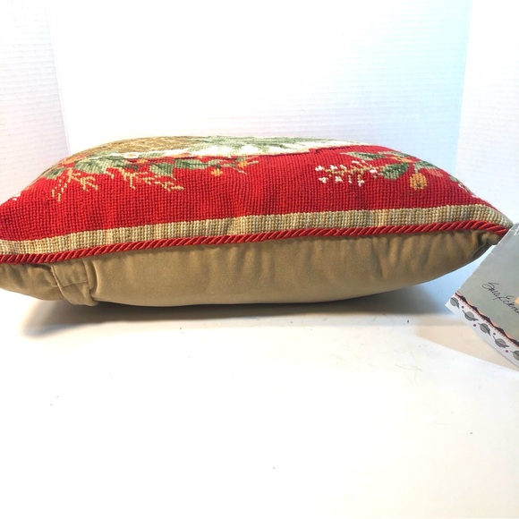 SALLY ECKMAN ROBERTS Christmas Holiday Pineapple Needlepoint Pillow - Picture 6 of 12